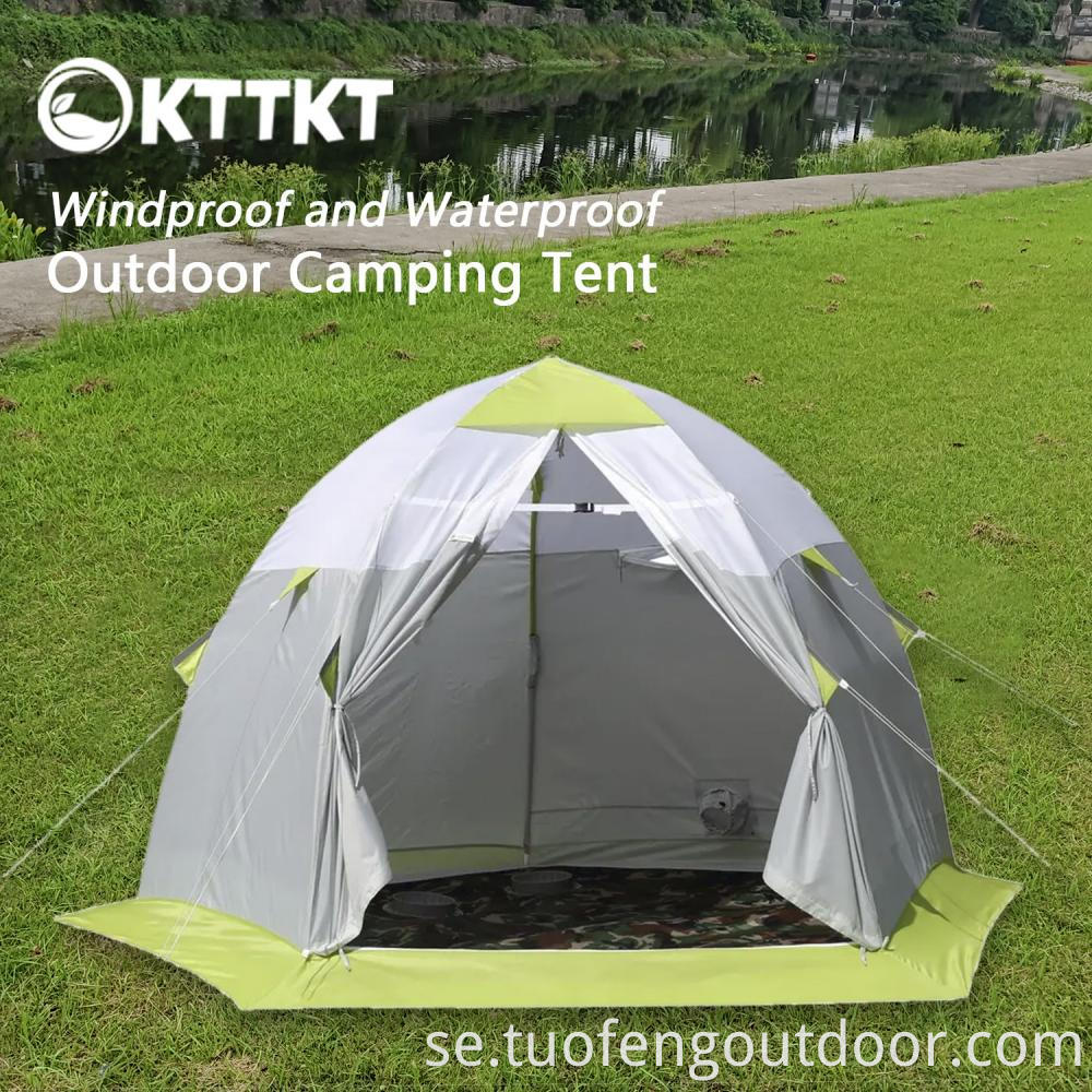 4 9kg Light Green Camping Trekking Double Tent